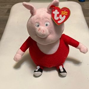 NWT Gunter Beanie Babies,Sing Movie Pig,Stuffed Toy